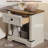 24" Farmhouse Nightstand With Charging Station, Rustic Weathered Wood Bedside Table With Drawer & Open Storage-123040020