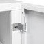 Support d'imprimante en métal blanc avec tables d'imprimante mobiles de rangement pour petits espaces avec porte-classeur réglable sur roulettes pour bureau à domicile.