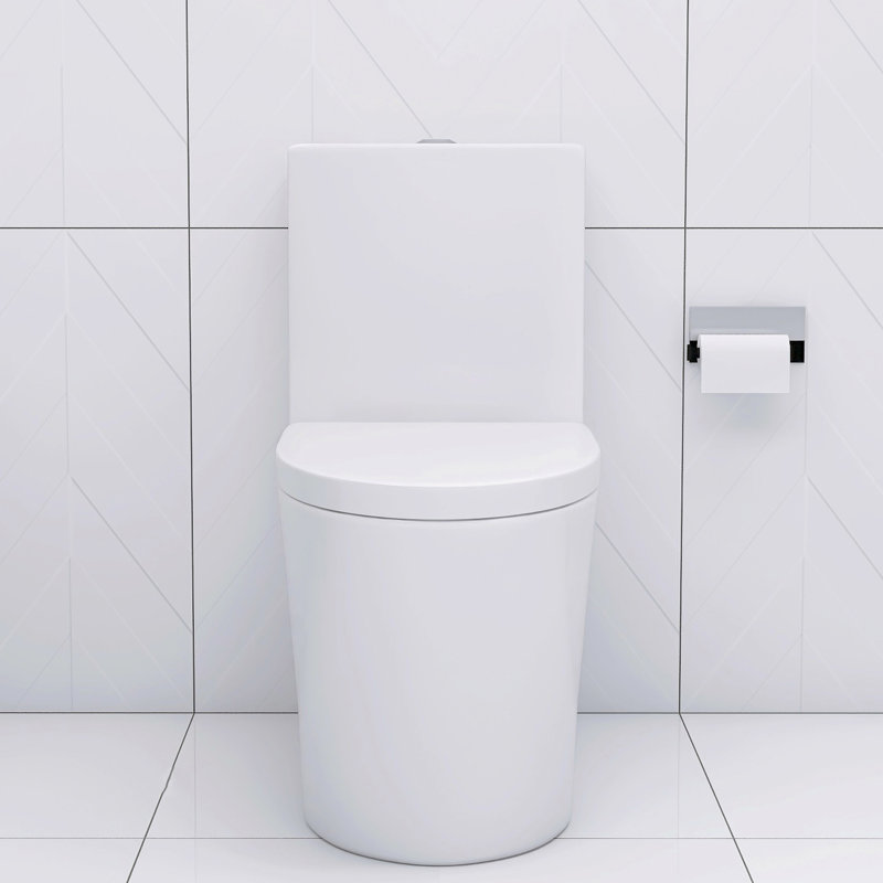 Sleek Design Toilet With Powerful Flushing And Construction White Elegant Appearance, White
