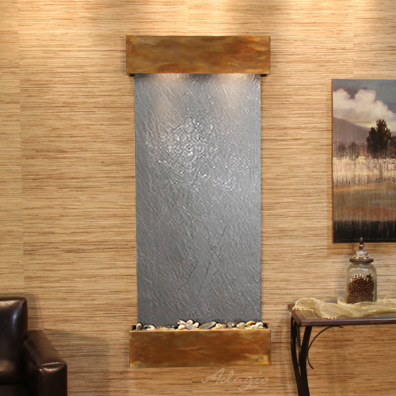 Rustic Copper and Black Featherstone Wall Fountain