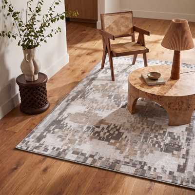 Tapis rectangulaire Kennily avec envers antidérapant