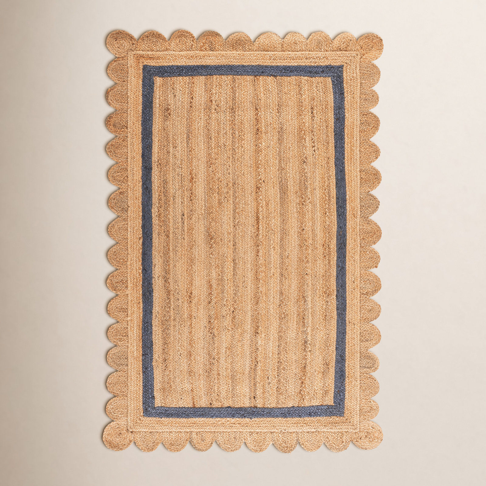 Inaki Hand-Woven Geometric Jute Rug, Rectangle 6' x 9'
