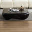 Table basse moderne en faux travertin texturé, parfaite pour le salon ou le bureau avec un design élégant et un style polyvalent.-118585693