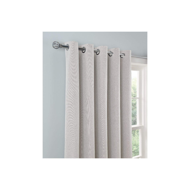 Ausia Blackout Curtain Panel Pair, 137cm H x 117cm W, Natural