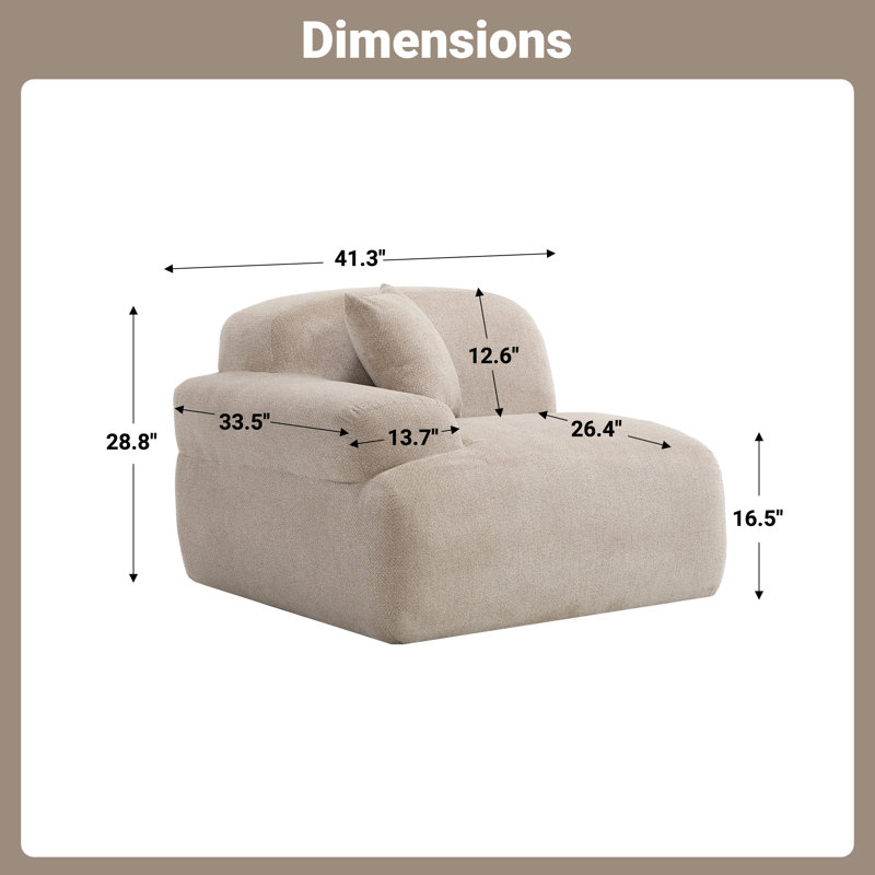 8 Seats Oversized Modular Sectional Compression Modular Sofa Curved Design, Khaki Polyester Blend