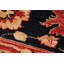 Tapis rouge / noir en laine noué à la main à motif oriental 9 pi x 11 pi 11 po Backler