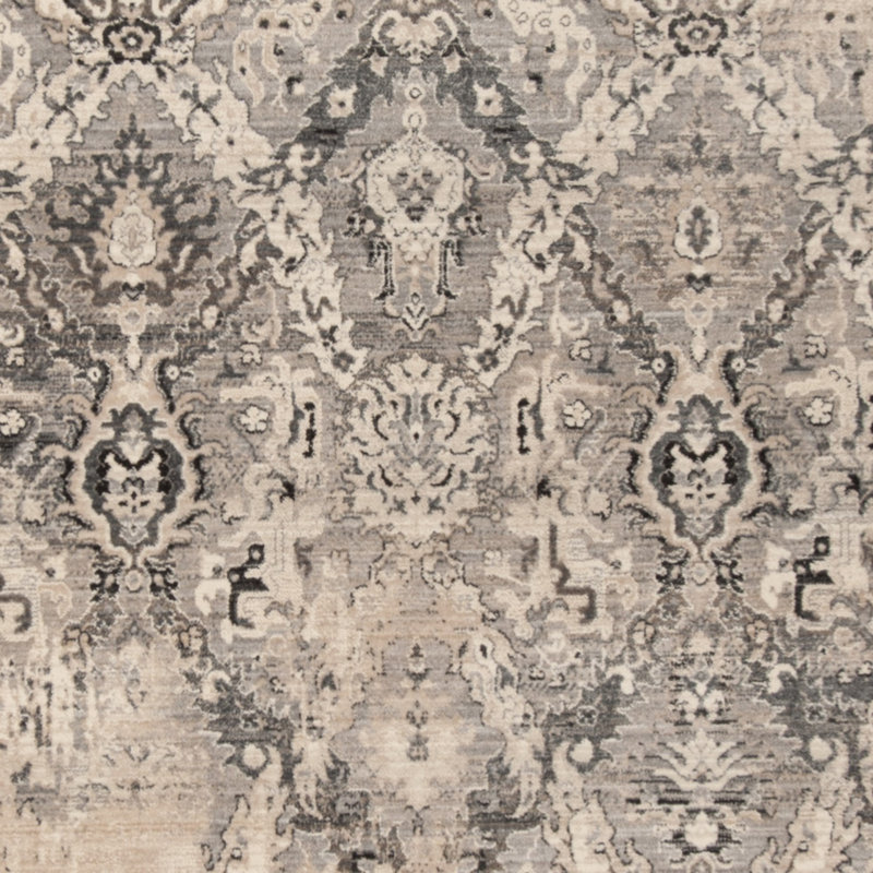 Tapis gris / bleu Voigt, Tapis de couloir 2 pi 2 po x 8 pi