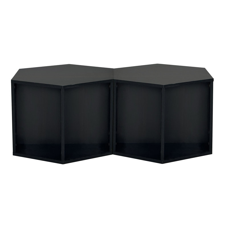 Table de bout 47,24 po Hexagonal Table d'appoint table de chevet Sumac birmane 2 pièces (table basse uniquement, sans chaises)