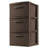 Sterilite 3 Drawer Wicker Weave Decorative Storage Tower, Espresso