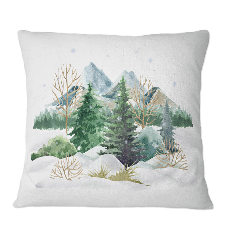 Scène de nature - paysage d'hiver, 18 po x 18 po