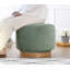 Élégant pouf rotatif à 360 °, housse en coton vert, 21,7 po x 16,9 po | 100% coton, éponge dure moyenne (2,4 pouces d'épaisseur) | Pieds en bois de chêne durable, parfaits pour le salon ou la chambre à coucher-1596278305