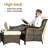 Crase Wicker 5 - Person Patio Conversation Set with Cushions-1161406996