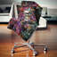 Crâne humain coloré avec lunettes - coussin imprimé abstrait-29516052-29516055