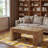 Farmhouse Coffee Table, Rectangle Wooden Center Table With Hidden Storage Drawer, Thick Coffee Tables For Living Room, Office, Apartment, Rest Area