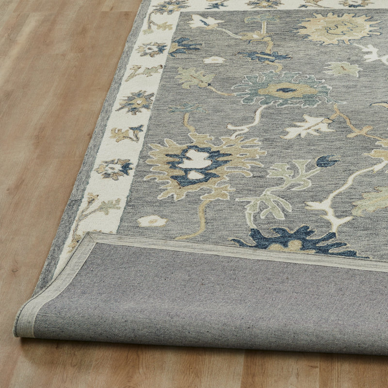 Sundara Botanique Misty Meadow Wool Hand-Tufted Area Rug, Rectangle 7'6" x 9'6"