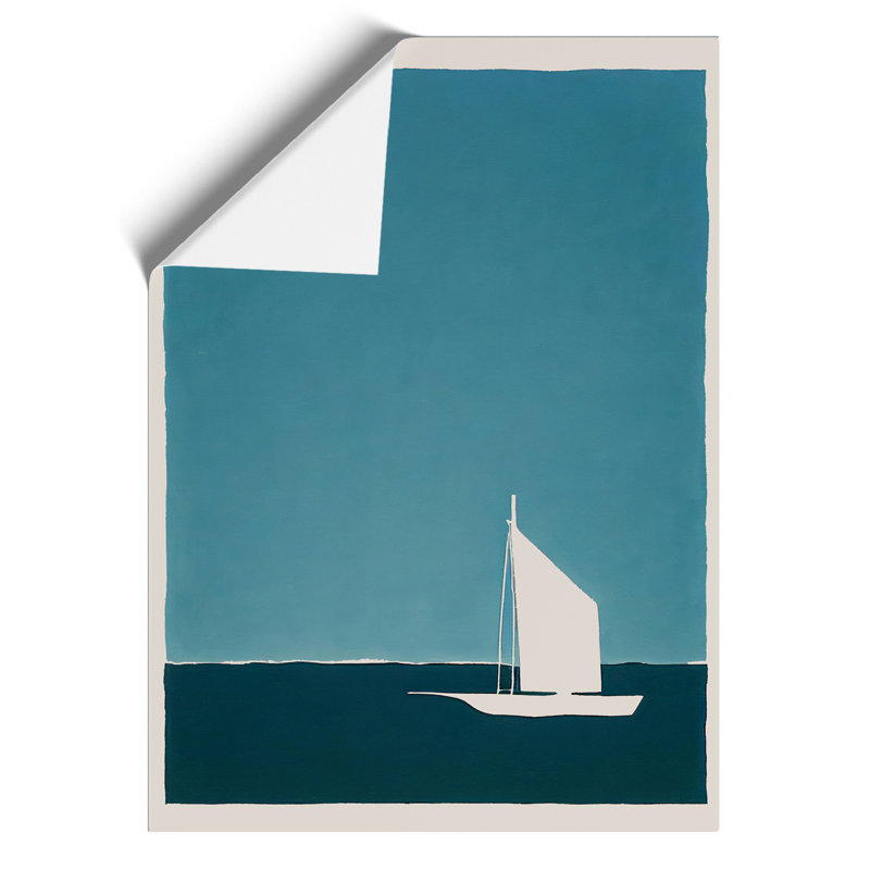 Boat Silhouette - Wall Art, Paper, 42cm H x 29.7cm W, No Matte