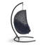 Encase Sunbrella® Swing Outdoor Patio Lounge Chair In Black White-1345019797
