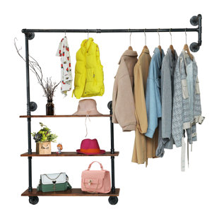 Rustic Shelf with Industrial Hanger - Pot Rack - Coat Hanger - Spice R –  Urban Billy