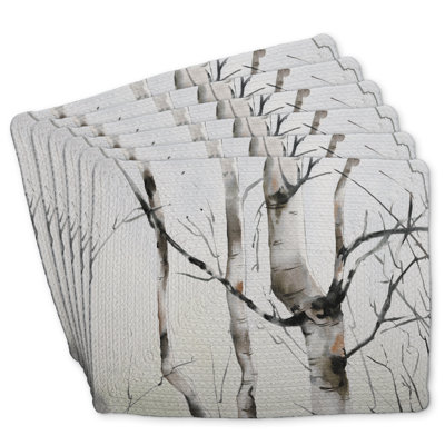 Braided Polyester Chandrine (Set of 6) - Three Birches Trees