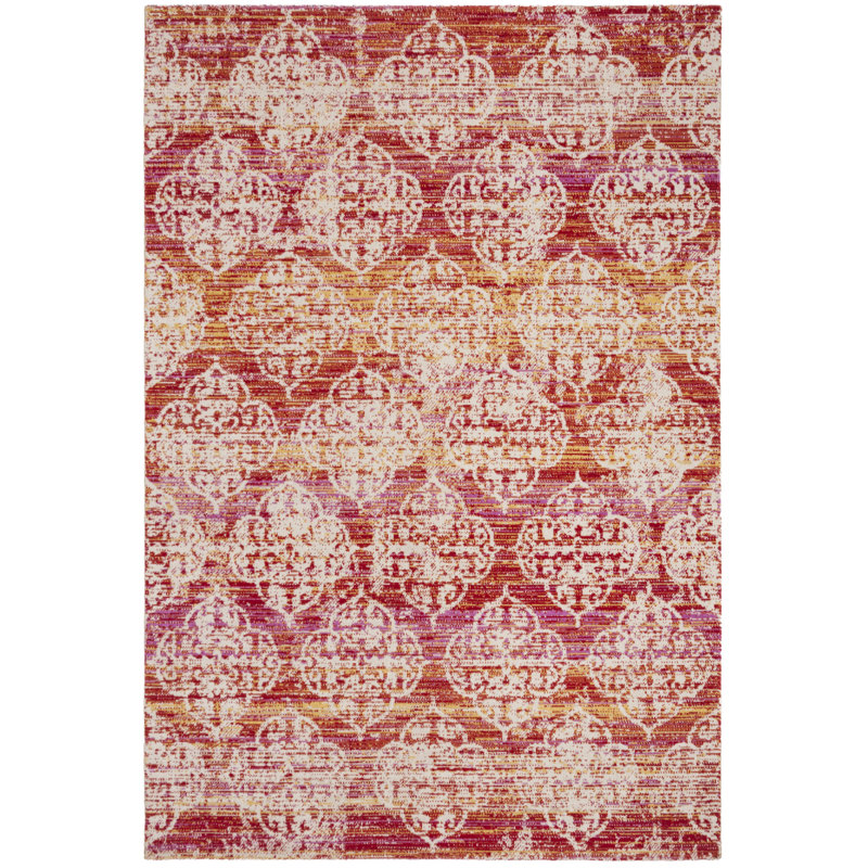 Xavier Block Print Hand Woven Area Rug, Rectangle 122 x 183 cm