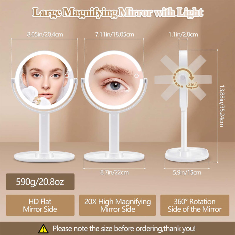 Demetrias Round Floor Mirror