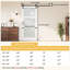 Porte de grange coulissante en verre givré de 84 po de hauteur 84 po - Porte de garde-robe intérieure en MDF et bois massif 3-Lite avec quincaillerie d'installation (avec fermeture en douceur incluse)-100041321-126173216