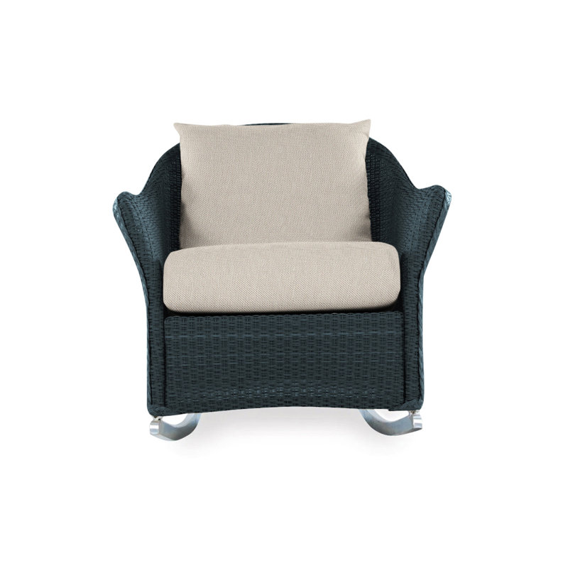Weekend Retreat Outdoor Rocker Chair, Canvas Birdseye Sunbrella® Canvas, White