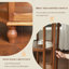 Vitrine 22,83 po en bois de frêne brun rétro