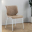 Ensemble de 4 chaises de salle à manger confortables, en cuir kaki, de style moderne, avec des sièges en métal pour la cuisine.