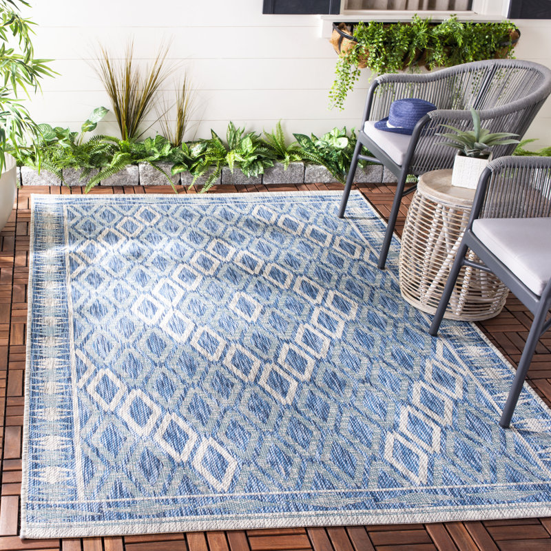 Amarien Performance Geometric Indoor/Outdoor Area Rug, Rectangle 6'7" x 9'6"