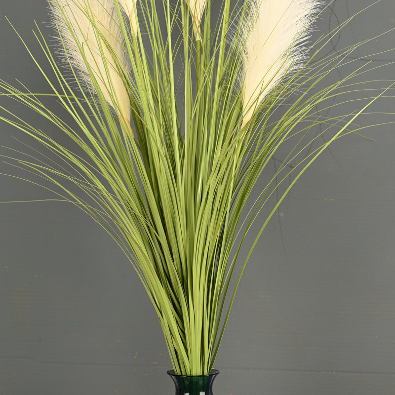 Mclaughlin Faux Silk Pampas Grass Arrangement, Light Green