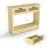 Wood 39" Boho Console Table for Entryway, Behind Sofa Table with Rattan Drawers-13547910