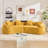 Curved Compressed Sofa, Creative Nordic-style Design for Living Room, Comfortable, Soft and Suitable for Multiple Scenarios-924311352