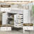 36" Modern Bathroom Storage Cabinet with Ceramic Sink, Soft-Close Doors and Adjustable Shelves - EPA/CARB Certified-1330157843