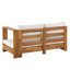 Tatig 225 cm W Acacia Solid Wood Patio Sofa with Cushions