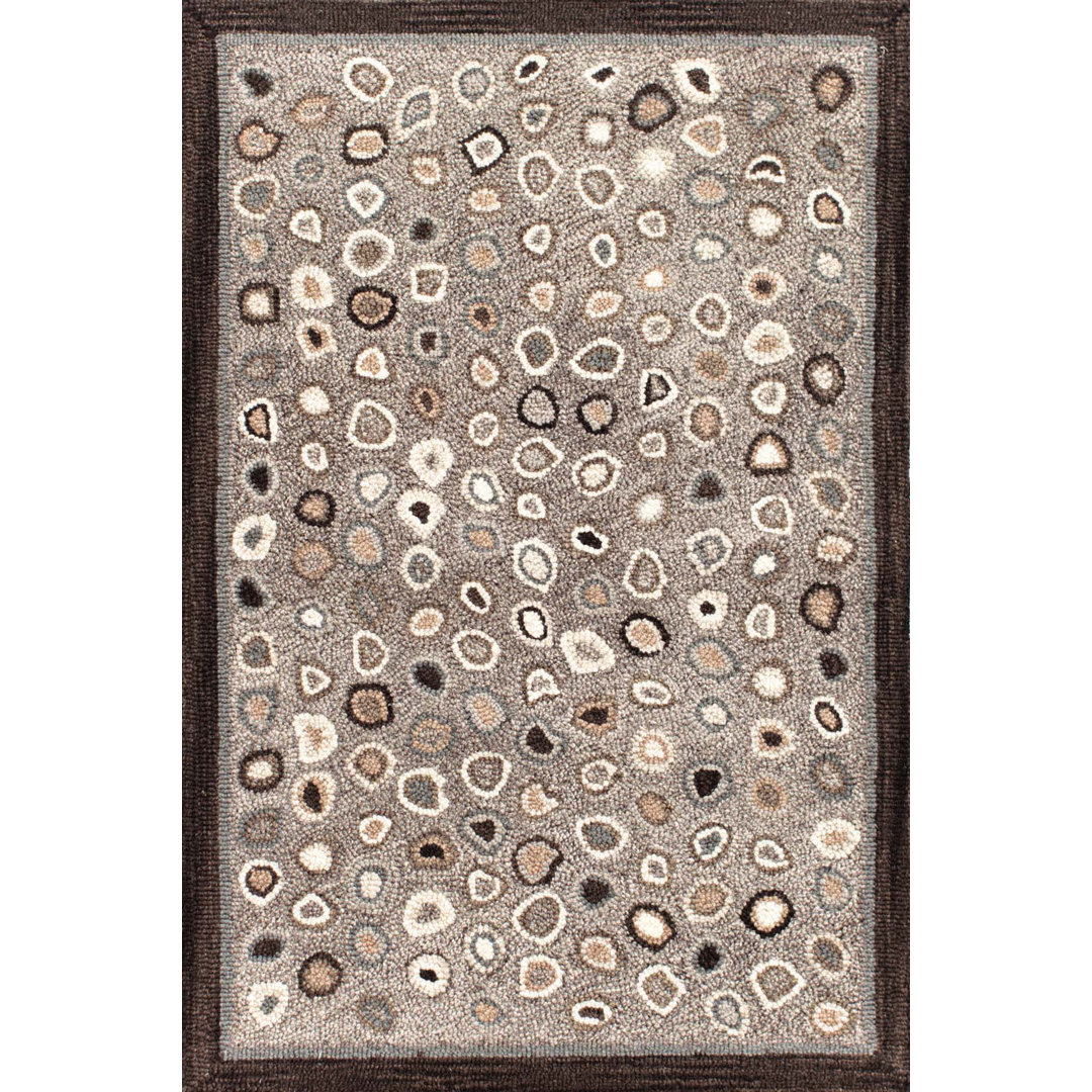 Cat'S Paw Grey Hand Micro Hooked Wool Rug Dash and Albert Rugs Rug 