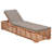 80" Long Reclining Teak Single Chaise with Cushions-958412140