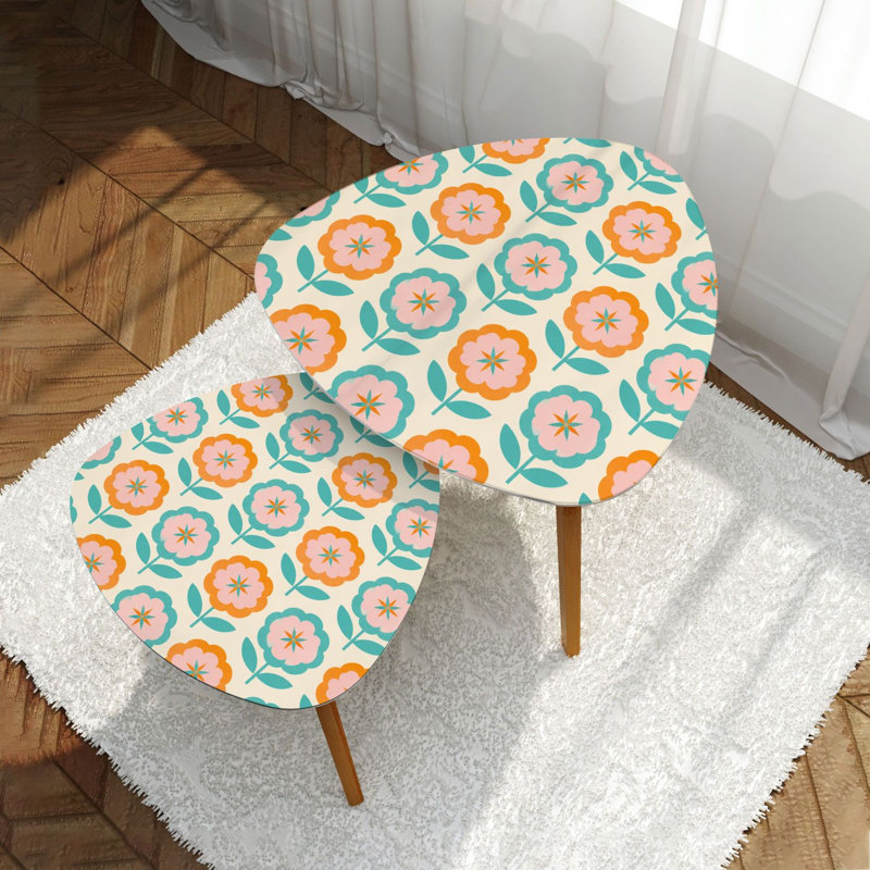Ensemble de 2 tables basses gigognes Triangle