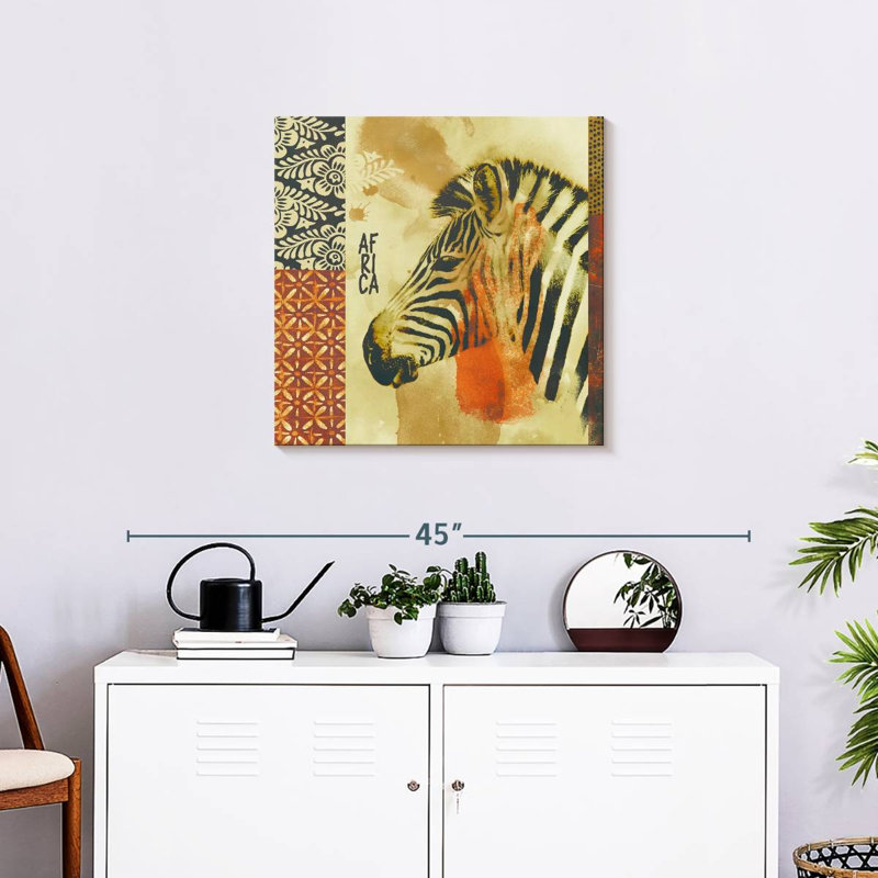 Crowle Zebra Africa, 24" H x 24" W