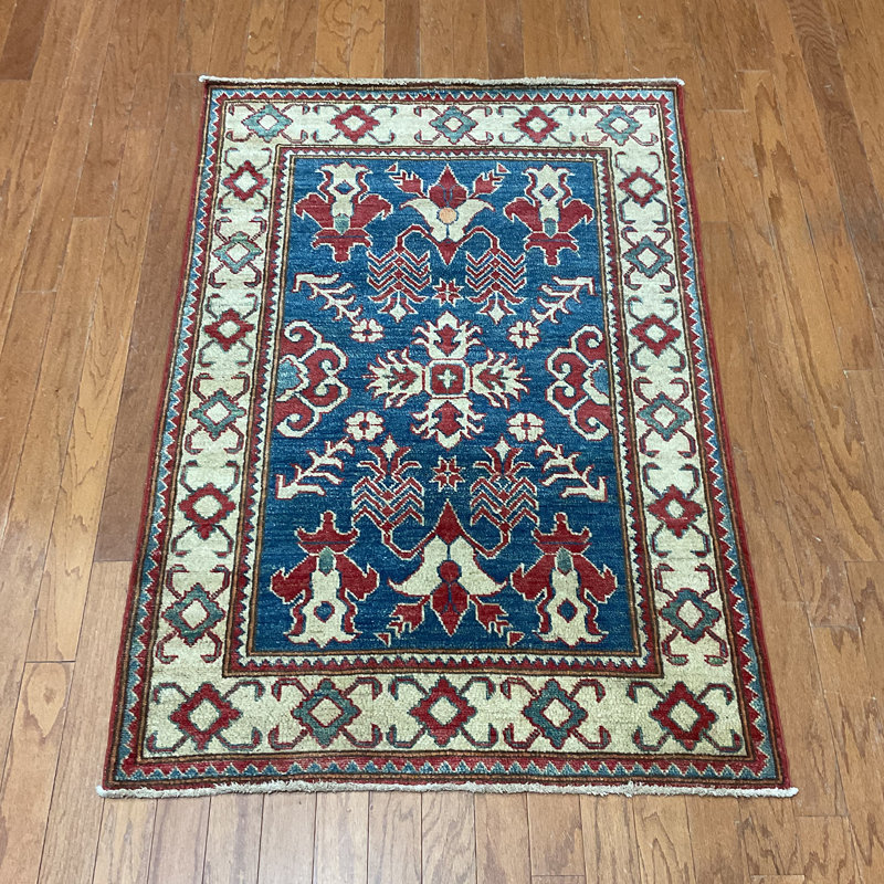  Tapis en laine Super Kazak fait à la main