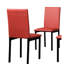 Chaises de salle à manger en métal et cuir rouge, avec 4 chaises polyvalentes au fini enchanteur-786668277