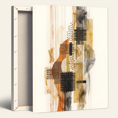 Ensemble de 1 tableau abstrait géométrique sur toile