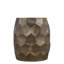 Table d'appoint à finition dorée, 18 po x 21 po, style martelé à la main, base brillante en aluminium polyvalente dans le salon, hexagonale, convient à divers styles d'intérieur