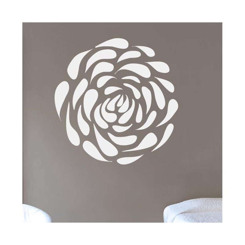 Plants & Flowers Wall Decal, White