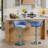 Christal Velvet Swivel Adjustable Height Bar Stool-93480938-90489187