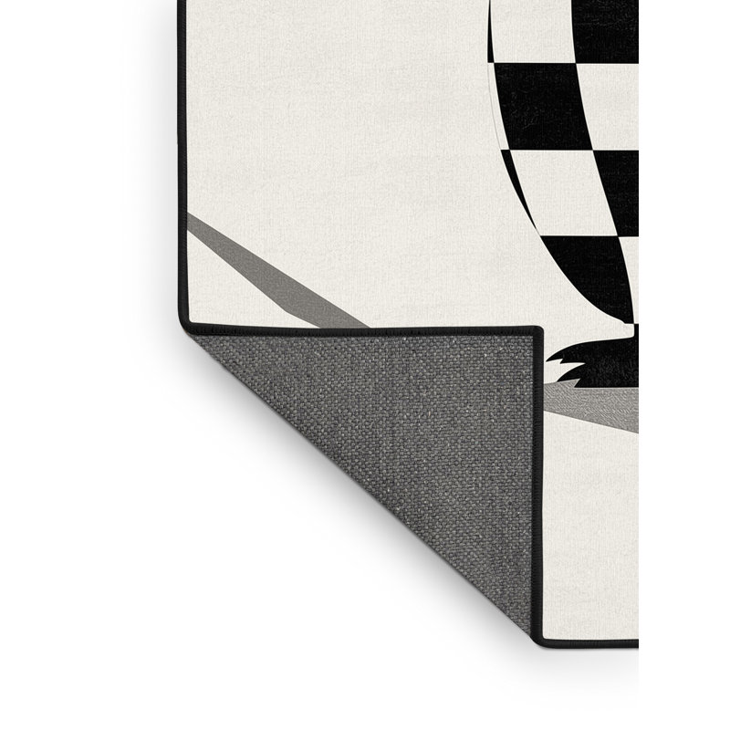 Tapis moelleux moelleux moelleux et moderne à motif de pingouins beige Adriel, 3 X 5