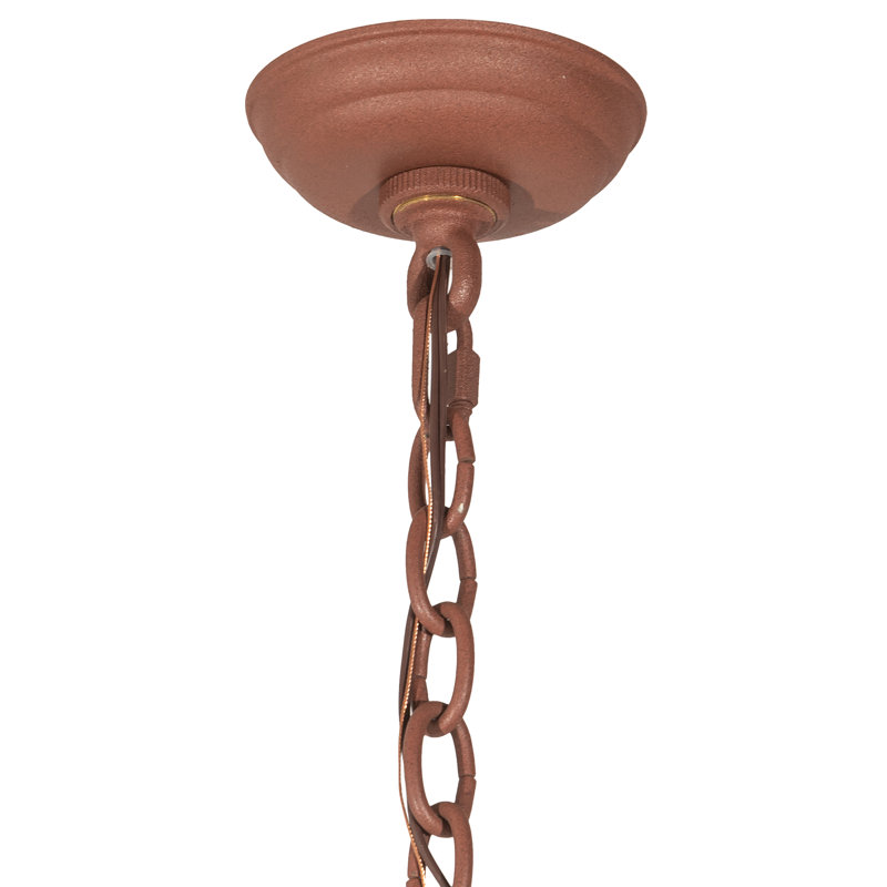 Rustic Lodge 4 - Light Chandelier, Rust