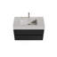 Meuble-lavabo Grace avec lavabo et tiroirs noirs doux, meuble-lavabo mural flottant pour salle de bain moderne, lavabo une pièce-414805499