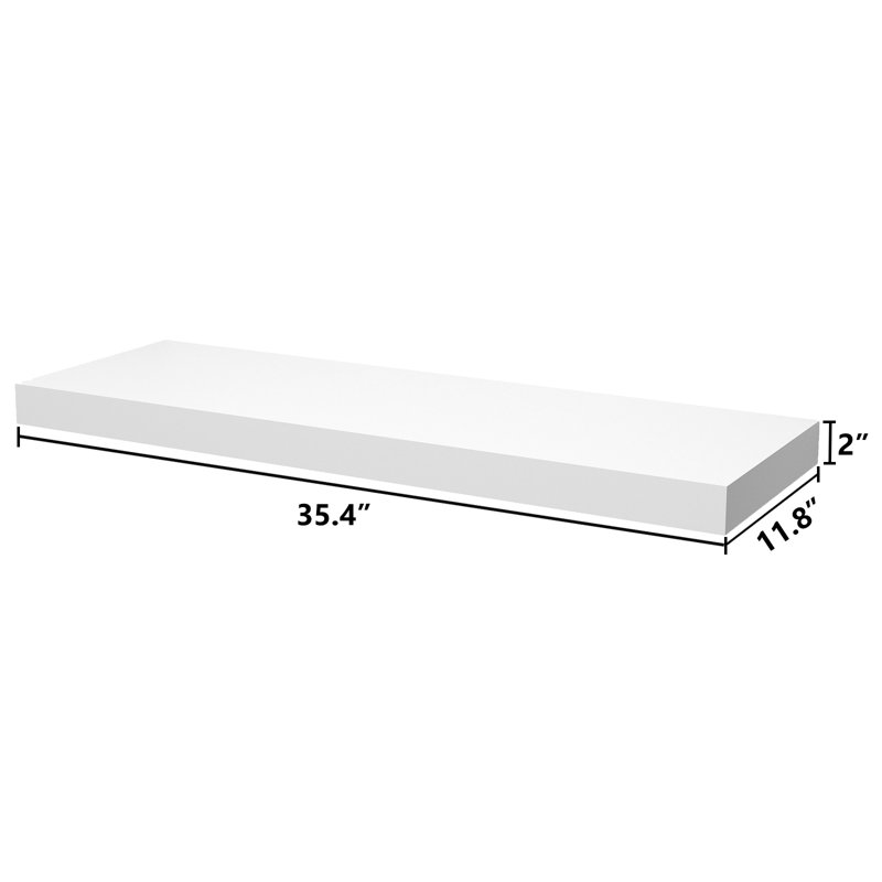 Tablette flottante Tyechia, H 2 po x l 35,4 po x P 11,8 po