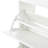 Two Drawers, Three-Fold Doors, Large Storage Shoe Cabinet, White-733146345